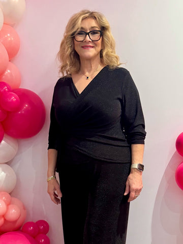 Italian Slimming Wrap Bow Top | T270