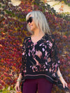 Chiffon Abstract Poncho Top | R289
