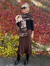 Edit 57 Satin Chocolate Brown Skirt | R309