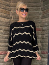 Italian Ultra-Soft Sweater With Scalloped Glitter Detail | SW255