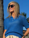 West Palm Crochet Polo Top | T279