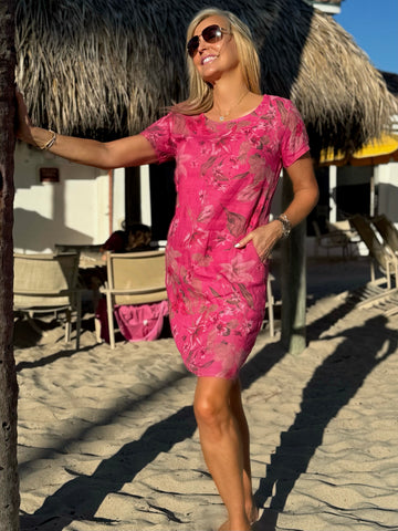 100% Linen Italian Dress | D208