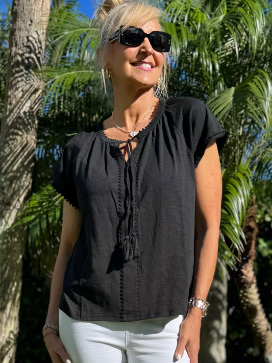 Everyday Blouse With Tassel Detail | T290