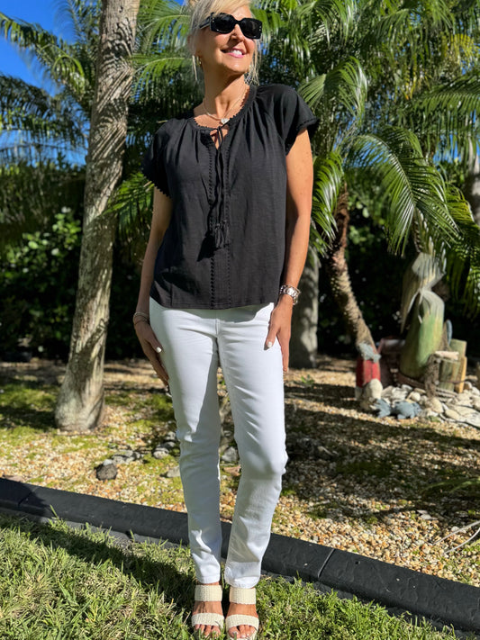 Everyday Blouse With Tassel Detail | T290