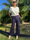 Flattering Palazzo Pant With Gold Button Detail | PA250