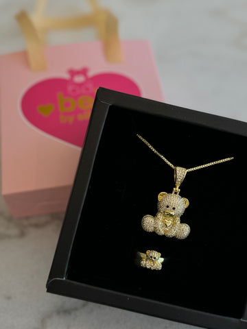 Belle Teddy Bear Necklace