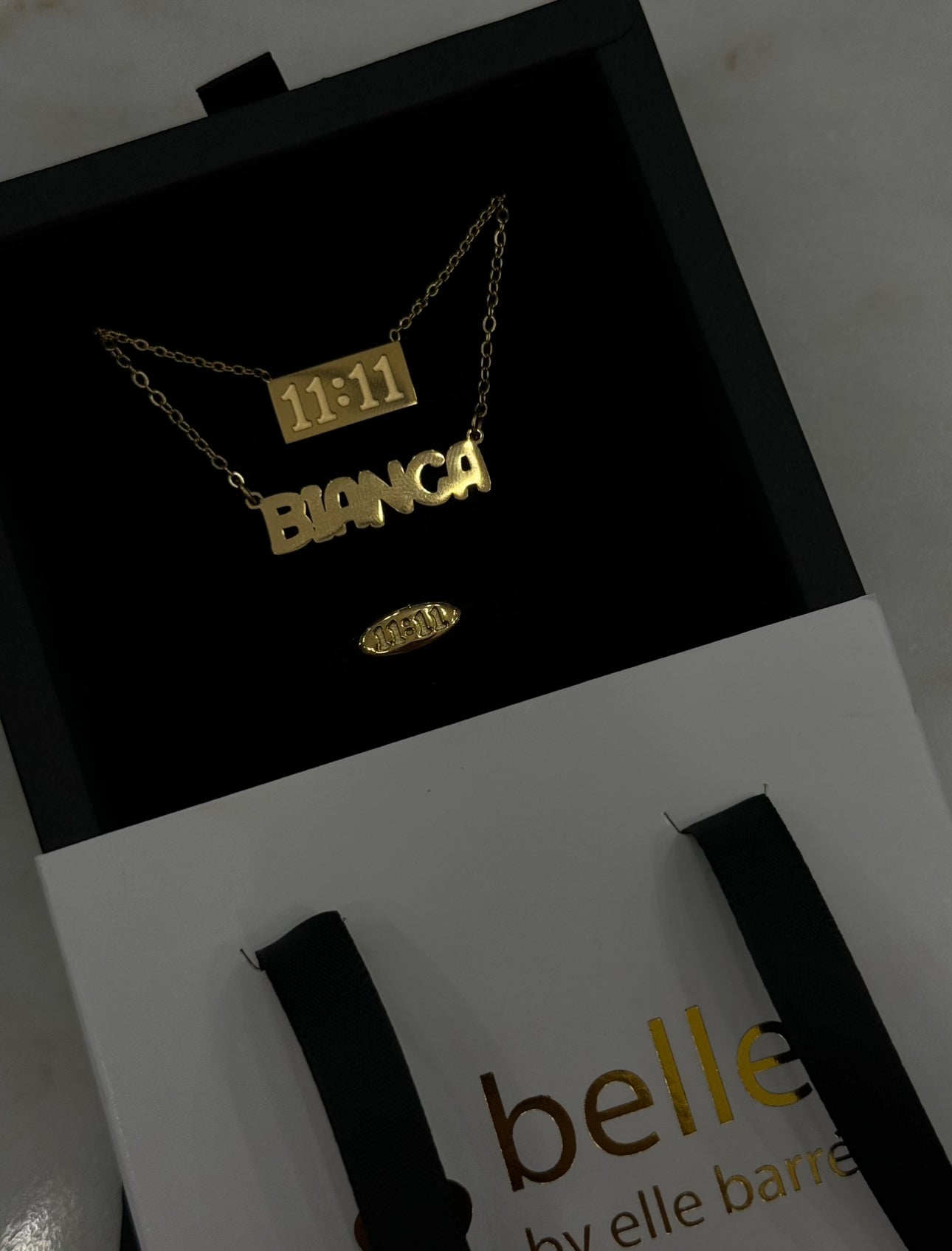 Bubble Nameplate Necklace