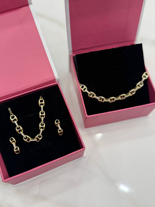 Link Necklace & Earring Set