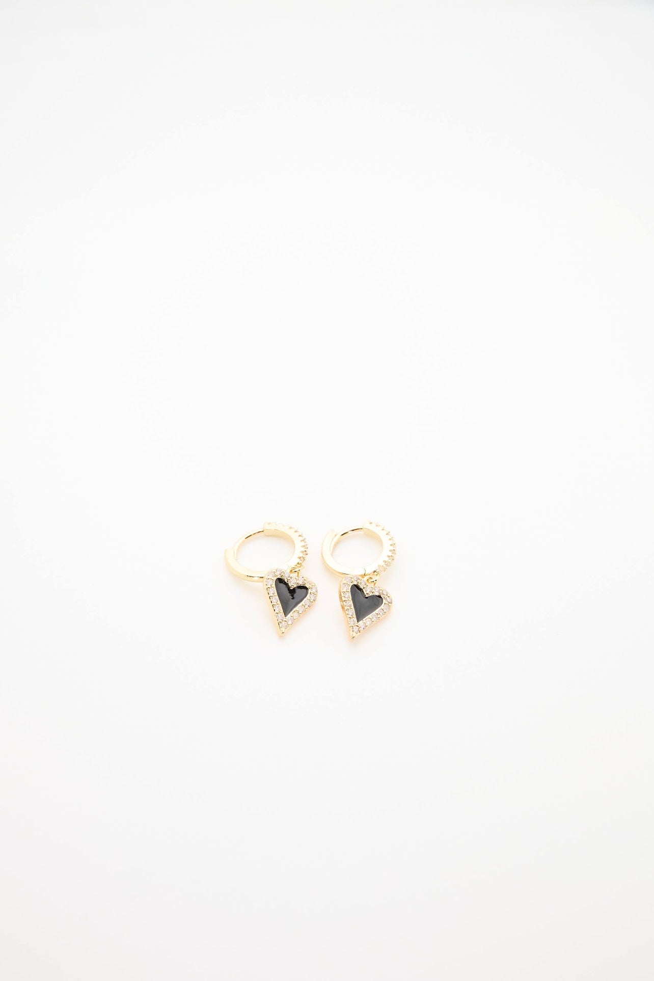 Bling Heart Hoop Earrings | BE152