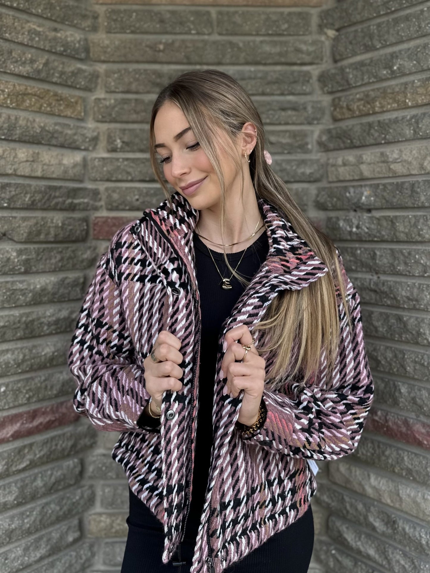 Veste pied-de-poule chic | JK621