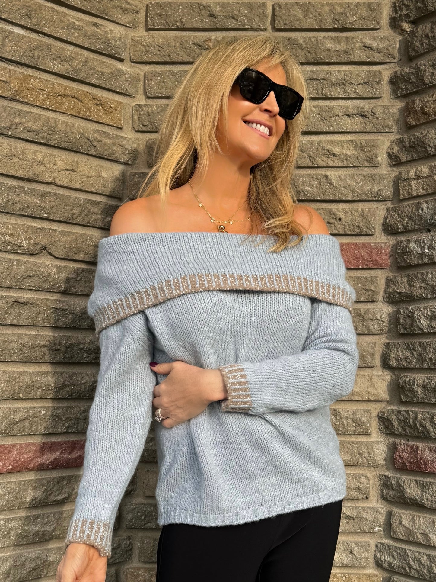 Luxury Off Shoulder Sweater | T708