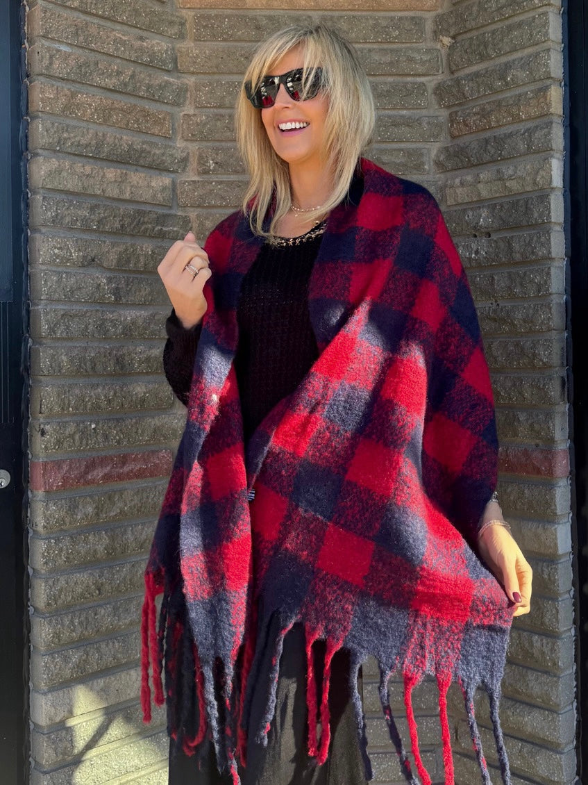 Cozy Checkered Scarf | SC120