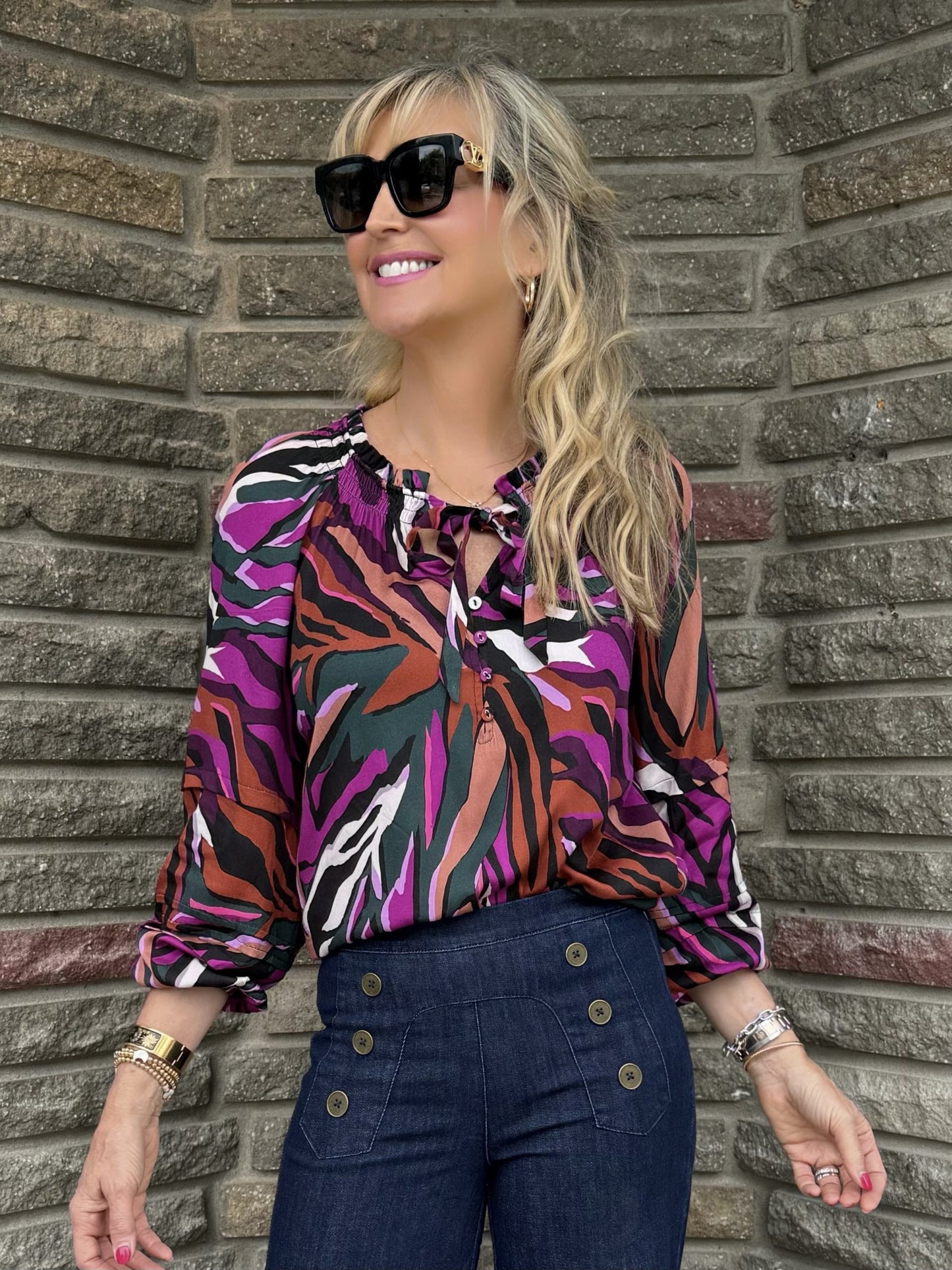 Slay Jewel Tone Blouse | T616