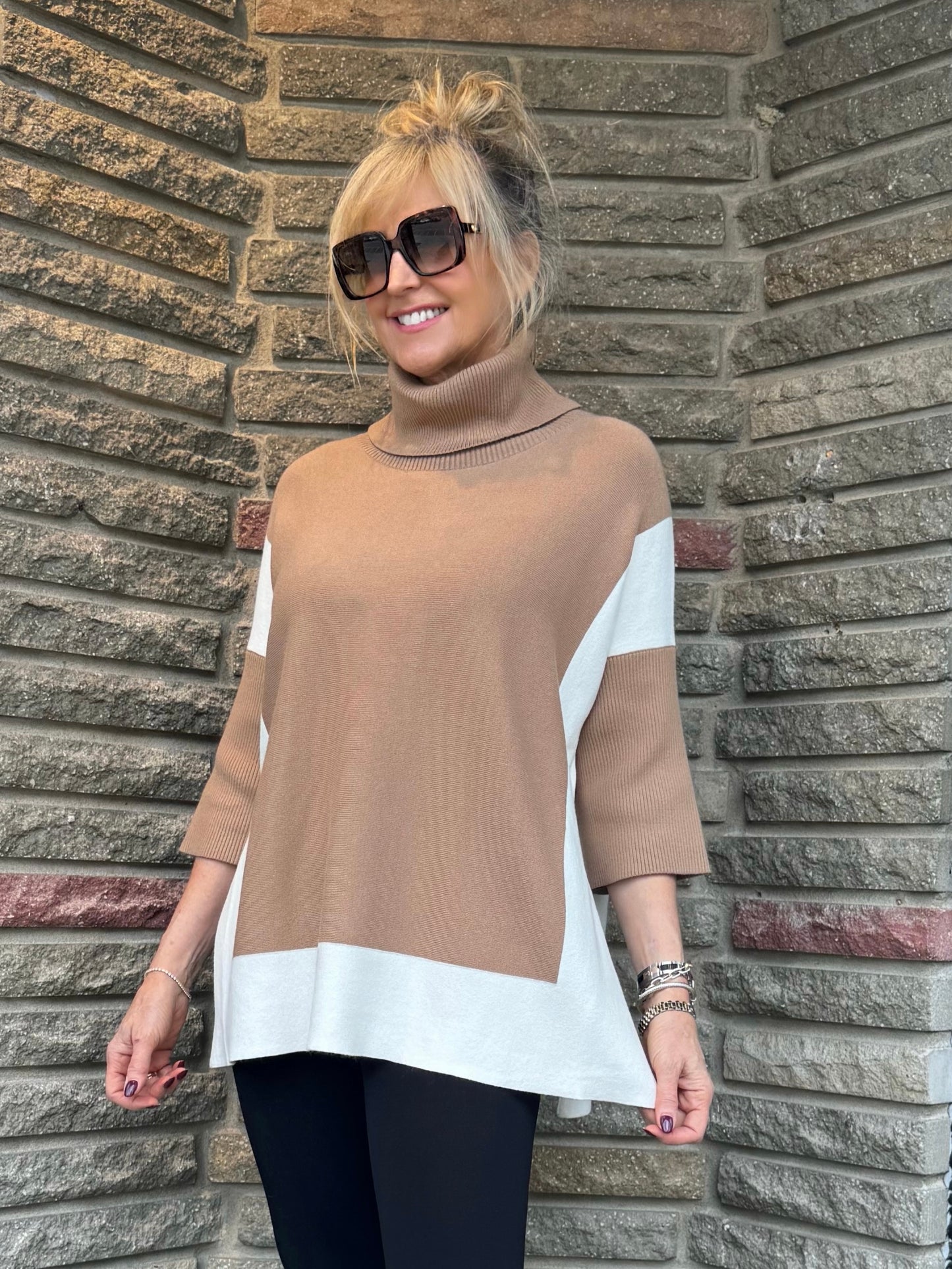 Quiet Luxury Knit Tunic With Side Slits | T688