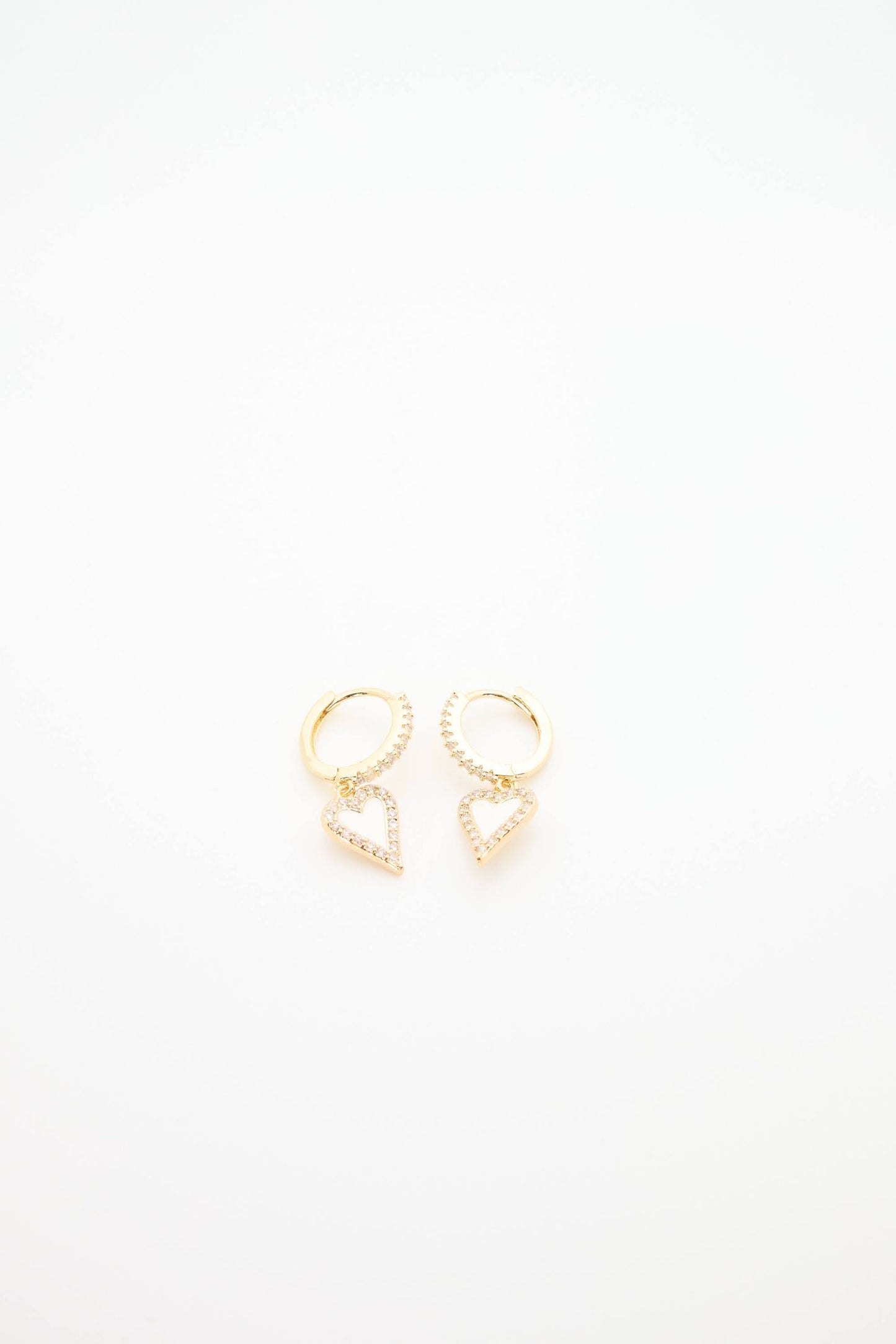 Bling Heart Hoop Earrings | BE152