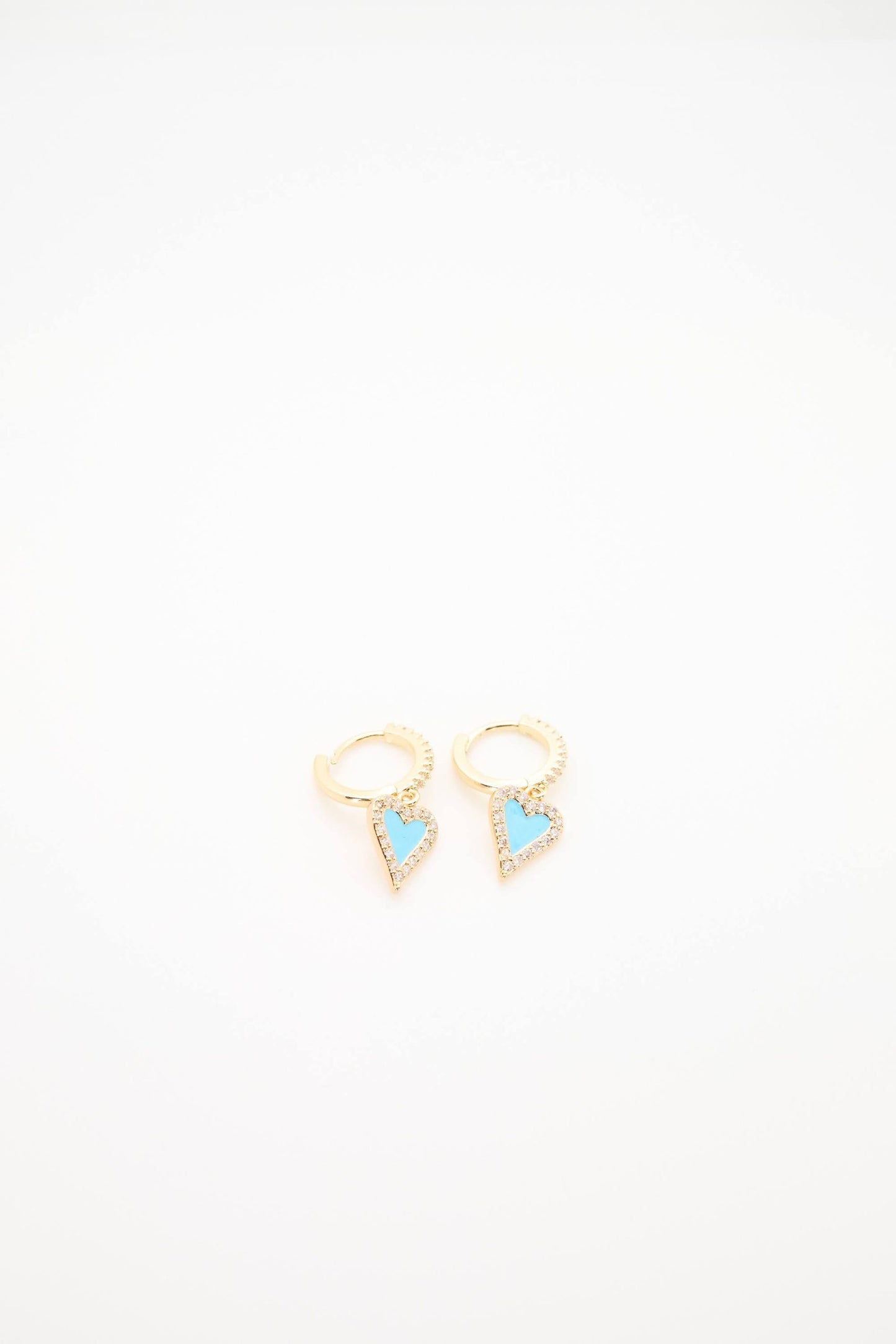 Bling Heart Hoop Earrings | BE152