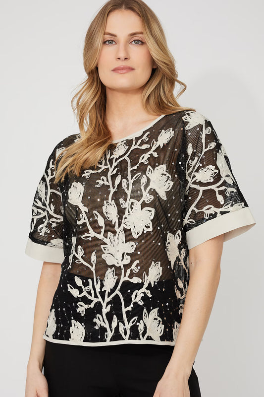 Frank Lyman Embroidered Top | T341